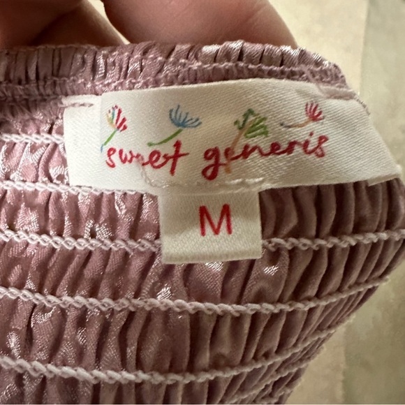 Sweet Genesis Strapless Bandana Style Tube Top w/back ties Pink Animal Print EUC - Picture 4 of 6